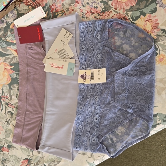 3 pairs New Panties Triumph, b.tempt'd & Tommy John L NWT - Picture 1 of 10